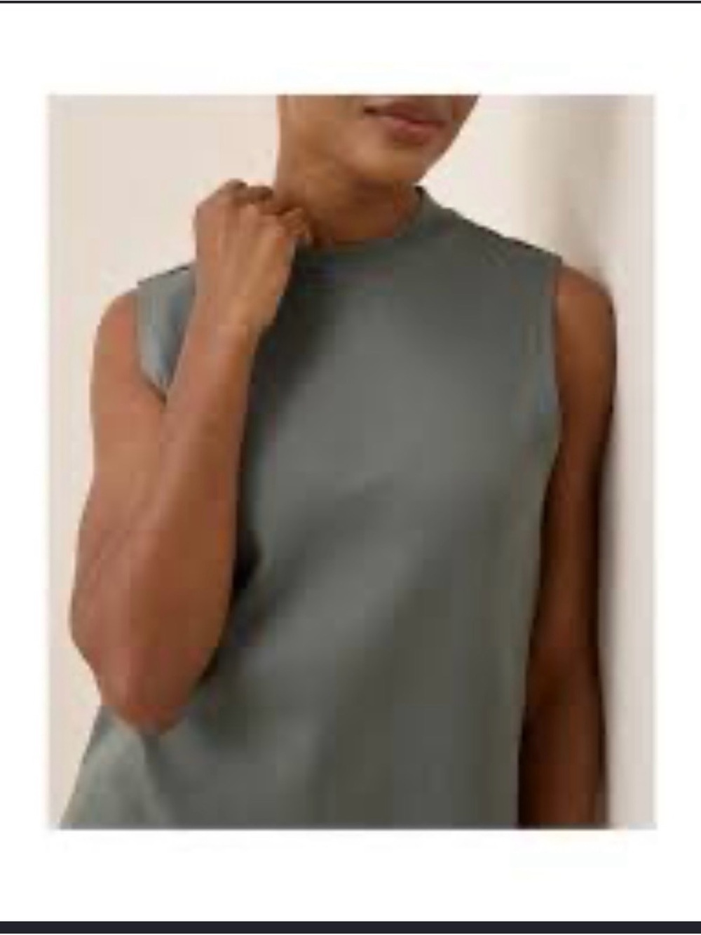 Pact Organic Cotton Airplane Mock Neck Shell Tank Top Size L